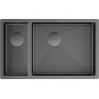 Мойка Paulmark Next 69/2S uni PM226944-GMR, вороненая сталь