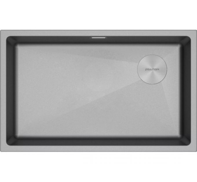 Мойка Paulmark Lumi 74uni-skew LU74SK-GRM, серый металлик