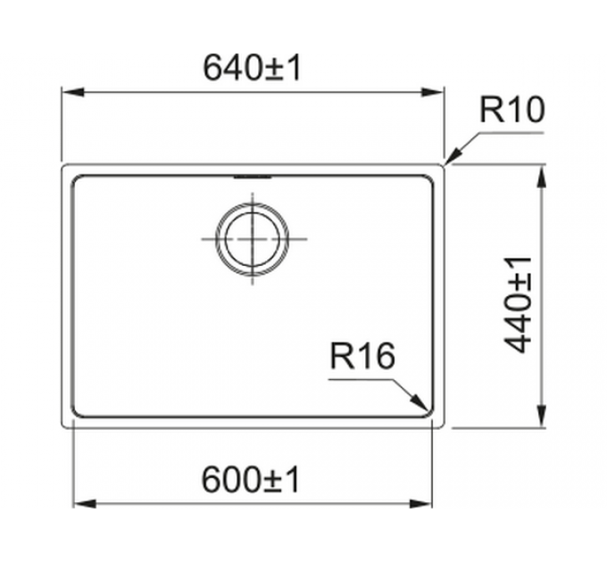 Мойка Franke FEX 110-60, стоп-вент. (122.0689.809)
