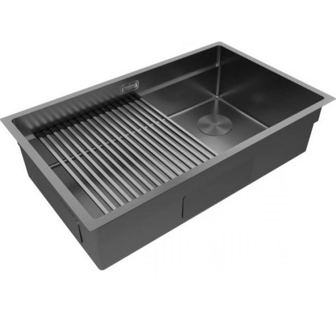 Мойка Paulmark Next-pro 74 uni PM707445-GM, вороненая сталь