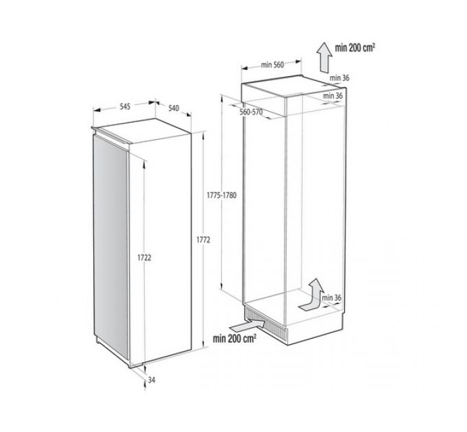 Морозильная камера Gorenje FNI4181E1 встраиваемая