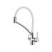 Смеситель Paulmark Siegen Si213111-CRW, хром, белый шланг