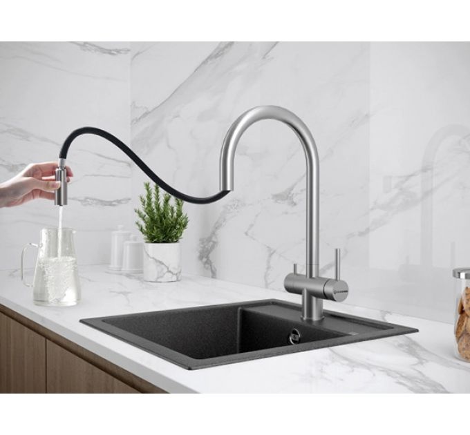 Смеситель Kuchenstern DRIM-FS нержавеющая сталь