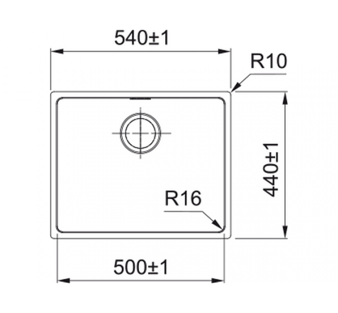 Мойка Franke FEX 110-50, стоп-вент. (122.0689.808)
