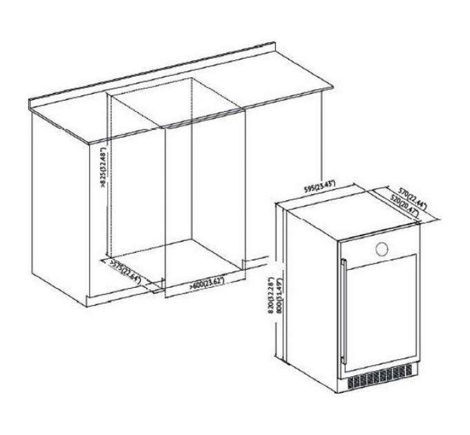 Винный шкаф Kuppersberg RBW 85 встраиваемый