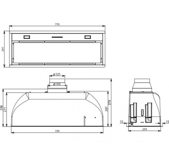 Вытяжка Falmec BUILT-IN BURANO 70 INOX