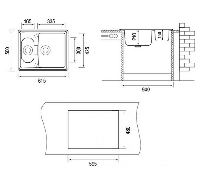Мойка Longran Classic CLS615.500 15 - 07 Alpina
