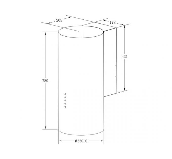 Вытяжка MEFERI TUBE35WH ULTRA
