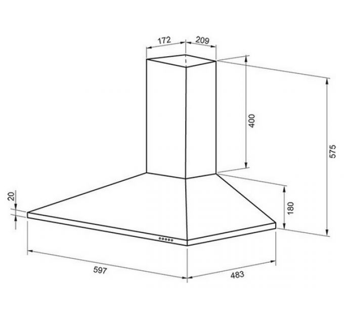 Вытяжка KRONA CORNELIA 600 inox PB