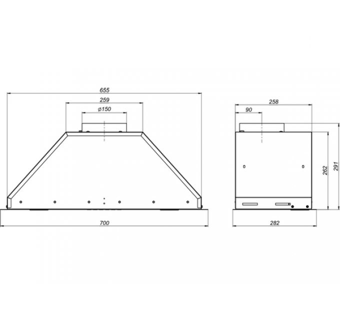 Вытяжка Elikor BOX 70П-1000-Э4Д белый SM