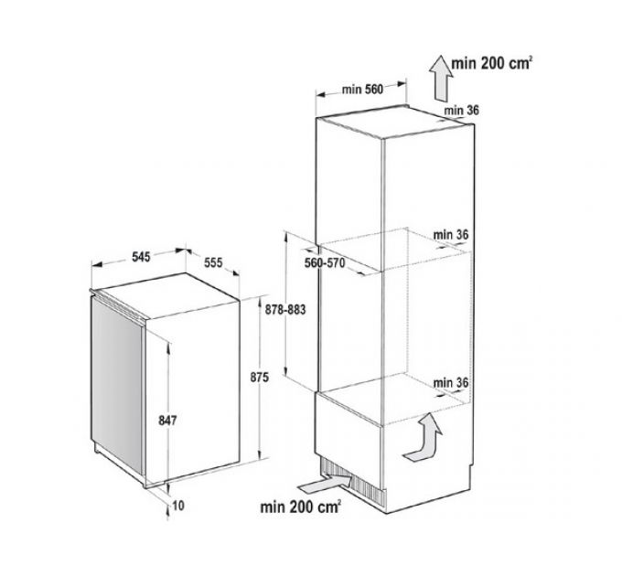 Холодильная камера ASKO R30931EI встраиваемая
