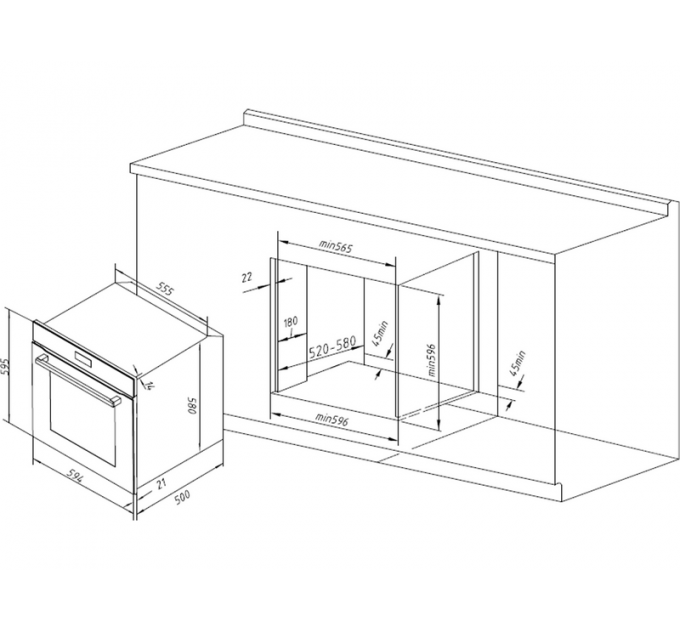 Духовой шкаф EXITEQ EXO-111 black
