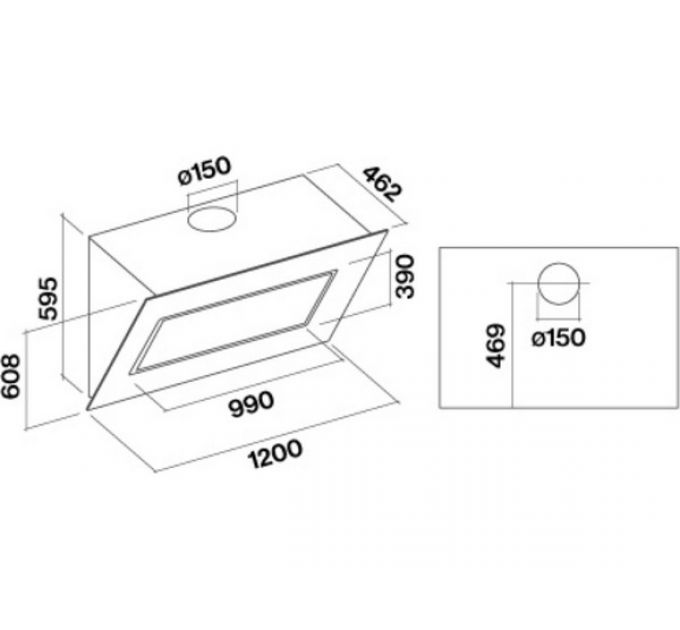 Вытяжка Falmec QUASAR GLASS WHITE 120