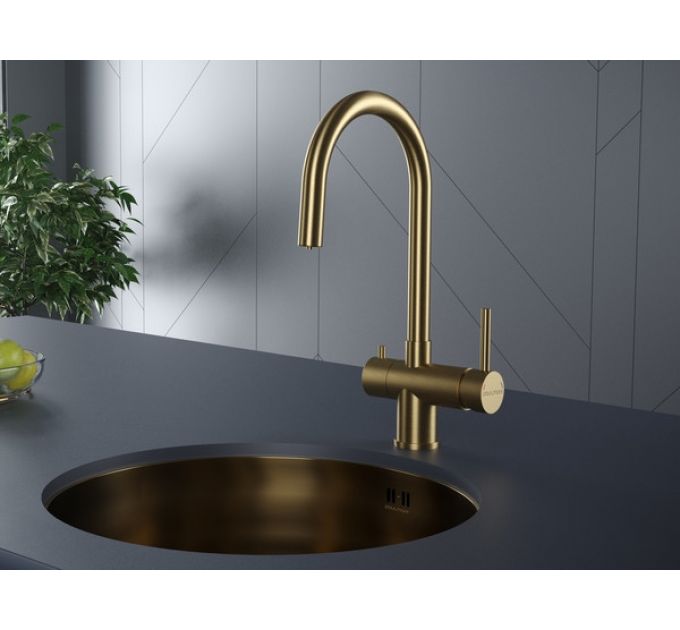 Смеситель Paulmark Heller He213218-BG, брашированное золото