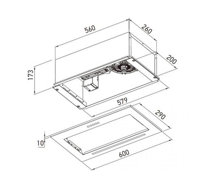 Вытяжка MEFERI SMARTBOX60BK LIGHT
