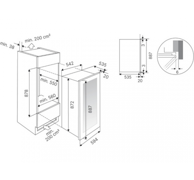 Винный шкаф Kuppersbusch FWK 2852.0 S встраиваемый