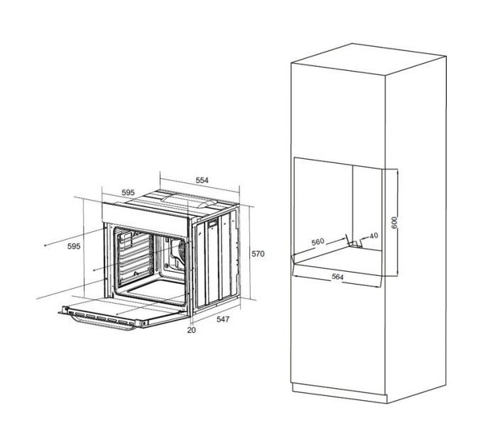 Духовой шкаф MEFERI MEO6016WH COMFORT PLUS