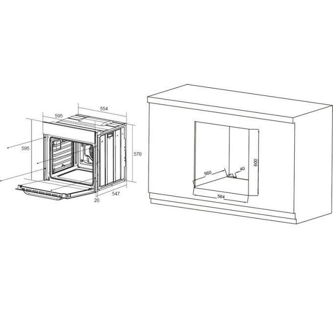 Духовой шкаф MEFERI MEO6016WH COMFORT PLUS
