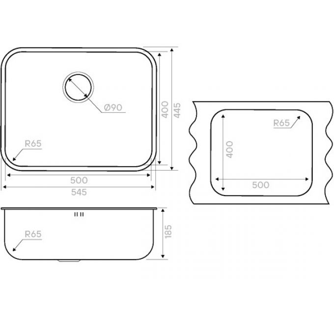 Мойка Kuchenstern RUND 60 нержавеющая сталь