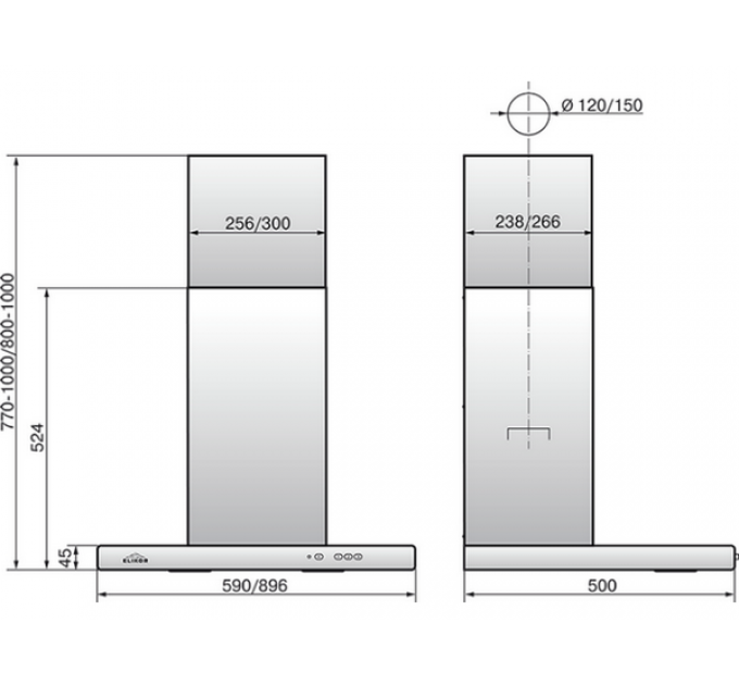 Вытяжка Elikor Квадра 90П-650-К3Д антрацит