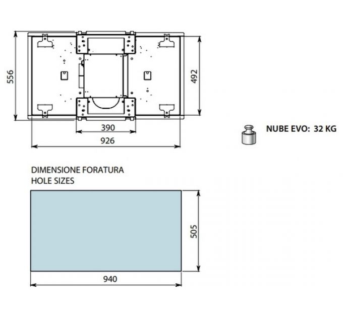 Вытяжка Falmec NUBE ISOLA 90 WHITE