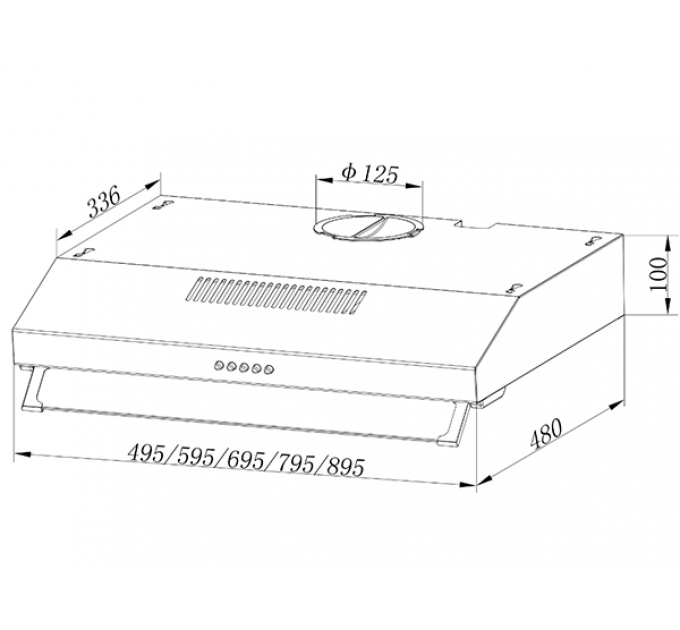 Вытяжка Elikor ECO 50 BK черный
