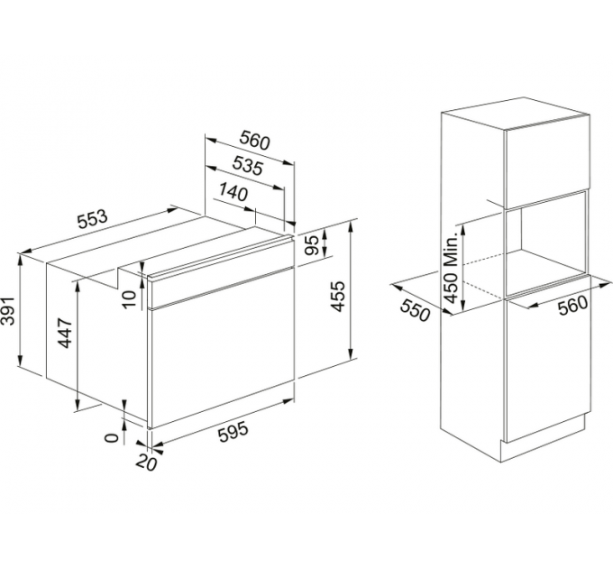 Духовой шкаф Franke FMY 45 MW BK (131.0632.660) компактный с СВЧ
