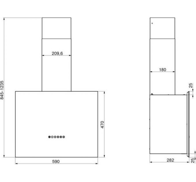 Вытяжка Elikor Метеорит 60П-700-Э4Д черный