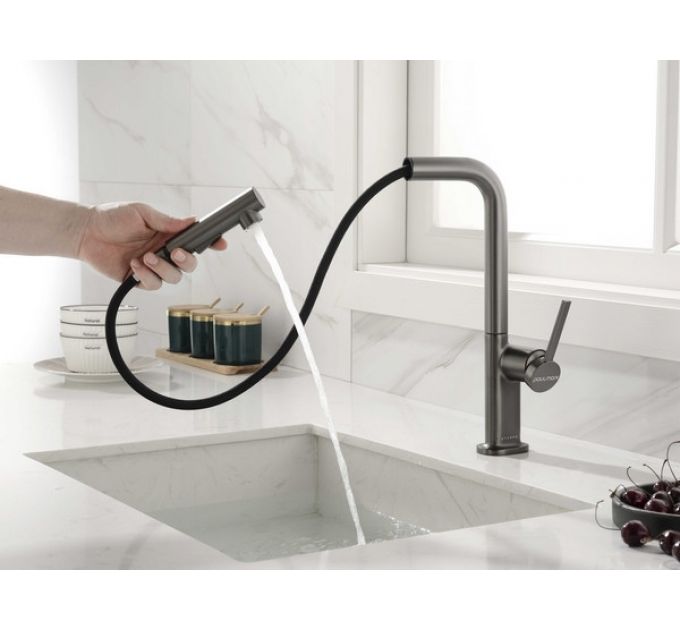 Смеситель Paulmark Neo Ne214419-GM (B), вороненая сталь (беретта)