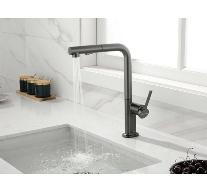 Смеситель Paulmark Neo Ne214419-GM (B), вороненая сталь (беретта)