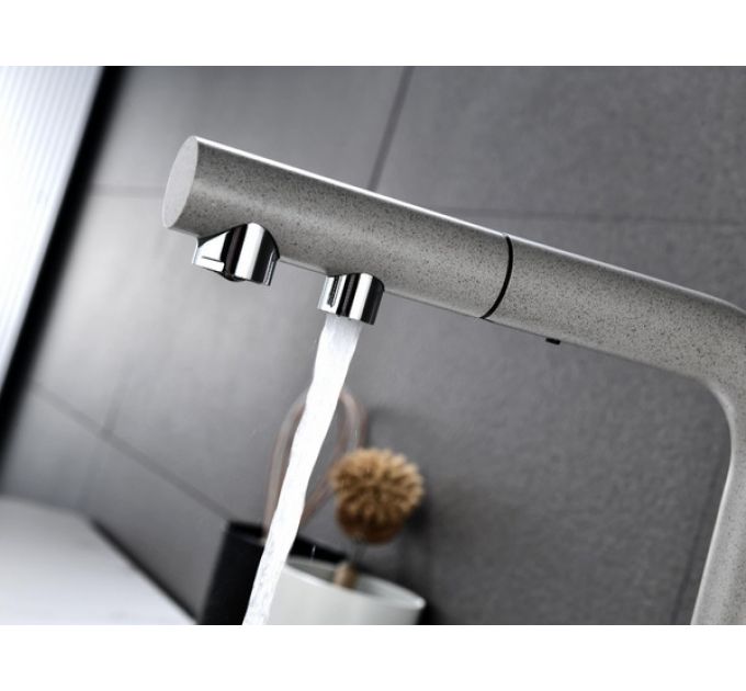 Смеситель Paulmark Serpentine Se213222-GR, серый