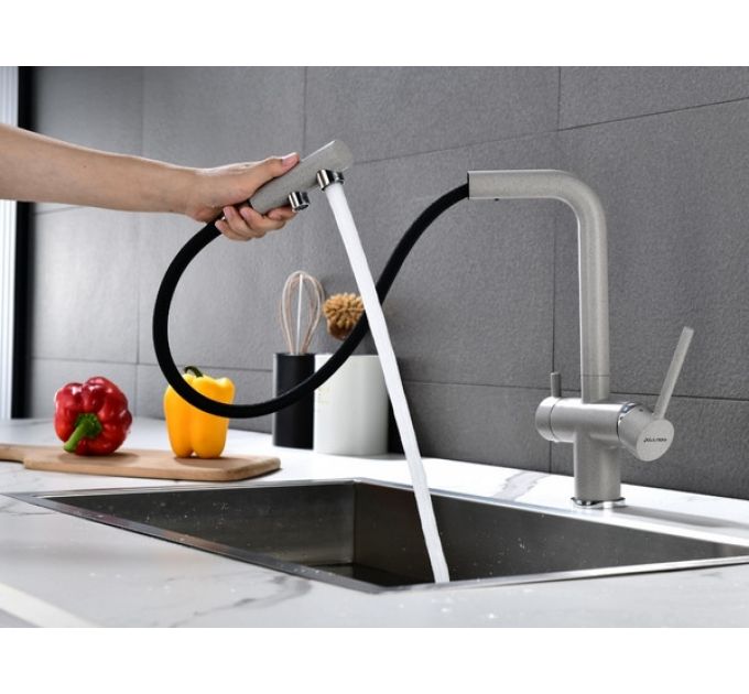 Смеситель Paulmark Serpentine Se213222-GR, серый