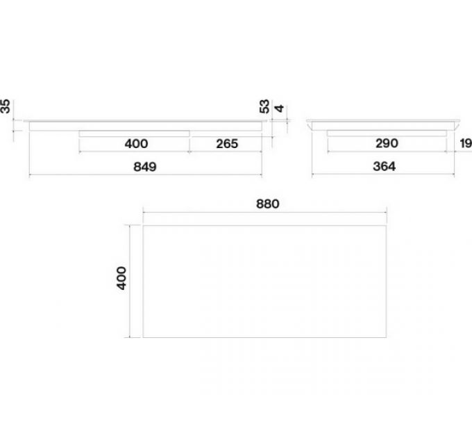 Варочная панель Falmec PIANO INDUZIONE 88x40 Panoramic индукционная