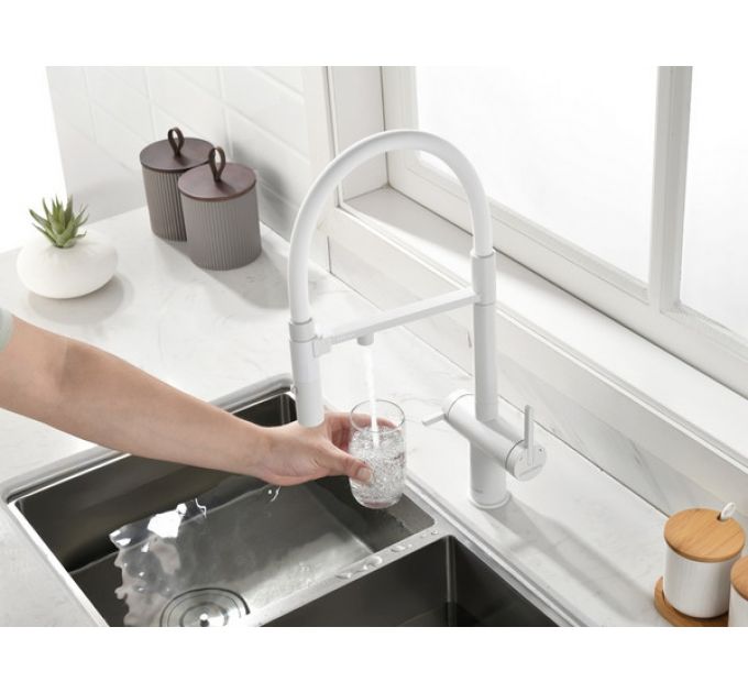 Смеситель Paulmark Gravity Gr213888-WH, белый матовый