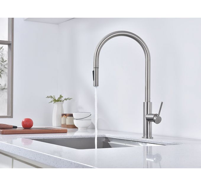 Смеситель Paulmark Senso Se215180-BS, брашированная сталь