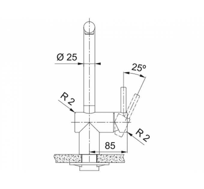 Смеситель Franke Atlas Neo, нерж. сталь, черный матовый (115.0550.424)