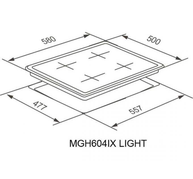Варочная панель MEFERI MGH604IX LIGHT газовая