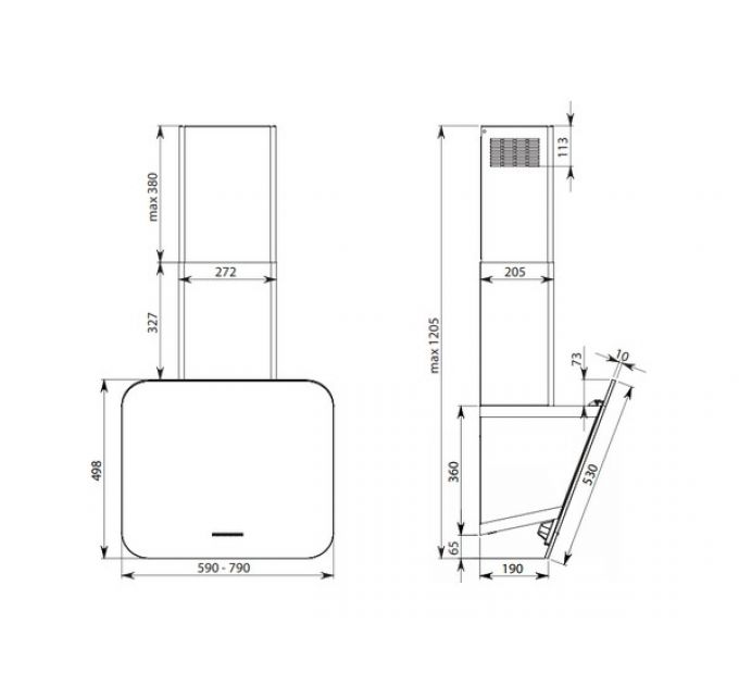 Вытяжка Falmec TAB WHITE 60