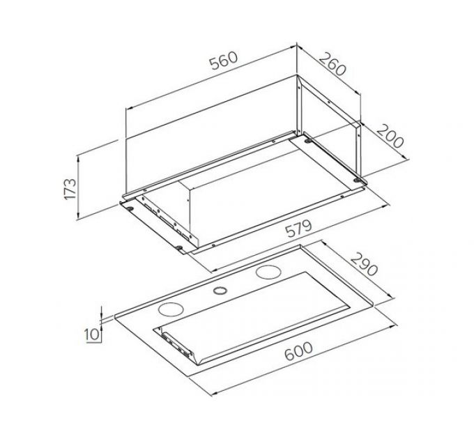 Вытяжка MEFERI INBOX60WH PUSH COMFORT