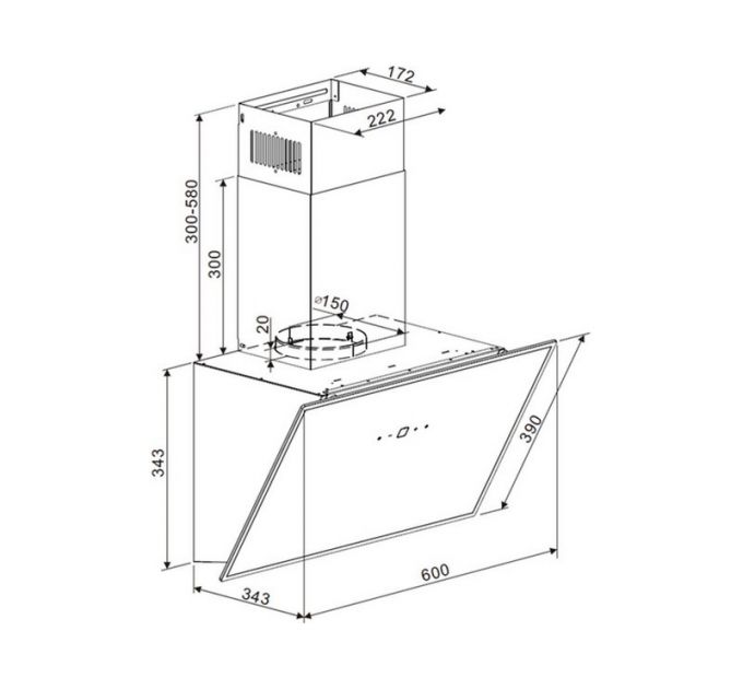 Вытяжка MAUNFELD EAGLE 850 60 Glass White