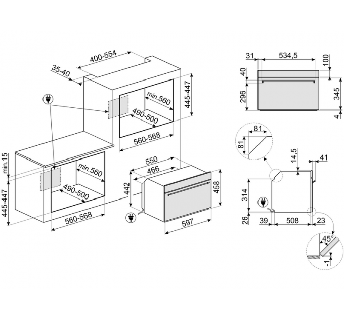 СВЧ - печь SMEG SO4101M0B3