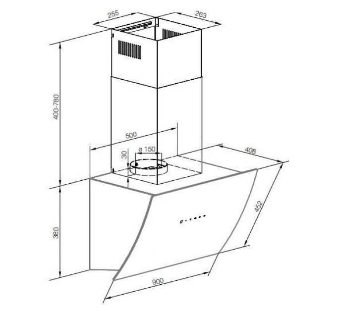 Вытяжка GRAUDE DH 90.1 GE