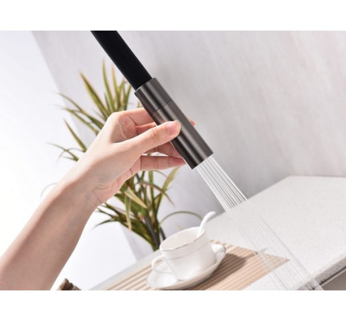 Смеситель Paulmark Tornado To213402-GM (B), вороненая сталь (беретта)