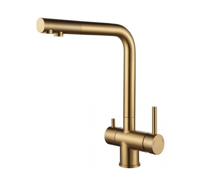 Смеситель Paulmark Skalen Sk213020-BG, брашированное золото