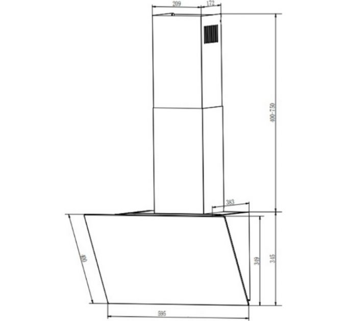 Вытяжка Faber VELA WH 60 (330.0702.908)
