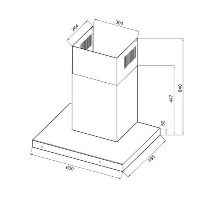 Вытяжка KRONA ONYX 600 GLASS black S