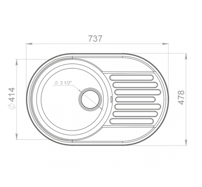 Мойка GRANFEST GF-Z18 серый