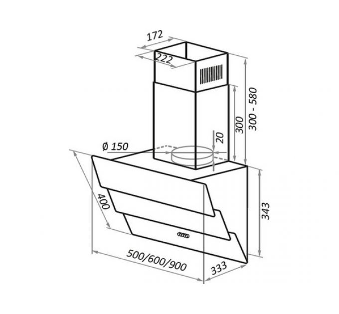 Вытяжка MAUNFELD CASCADA 60 бежевый