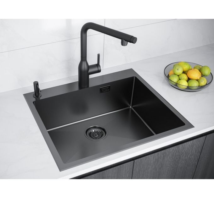 Мойка Paulmark Kroner-edge 59 PM775951-GM, вороненая сталь