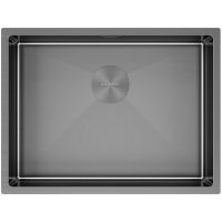 Мойка Paulmark Next 58 uni PM215844-GM, вороненая сталь